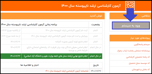 کارنامه نهایی ارشد